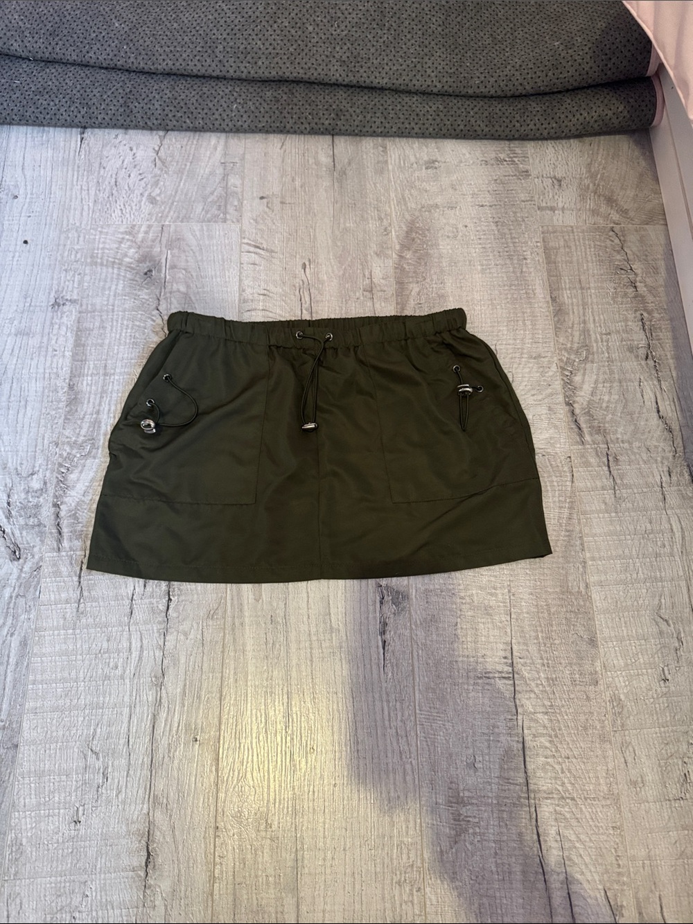 Edikted Olive Green Mini Skirt